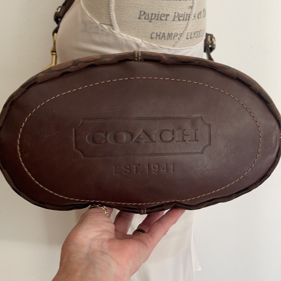 COACH canvas/leather shoulder/crossbody purse - Picture 4 of 11
